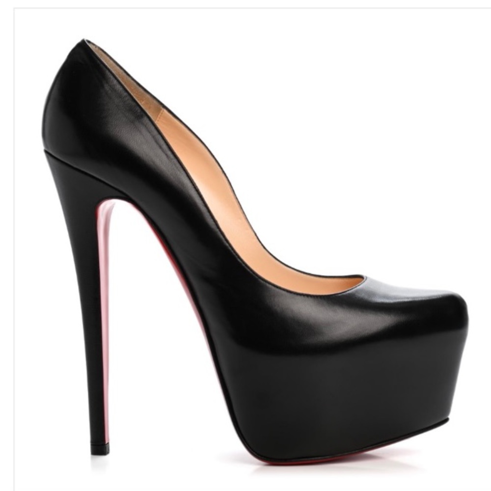 Christian Louboutin Black Daffodile Pumps, 39